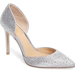 Badgley mischka swarovski heel